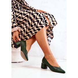 PA2 Sapatos de couro com biqueira Spitz Green Marilyn verde 4