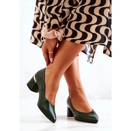 PA2 Sapatos de couro com biqueira Spitz Green Marilyn verde 2