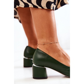PA2 Sapatos de couro com biqueira Spitz Green Marilyn verde 5