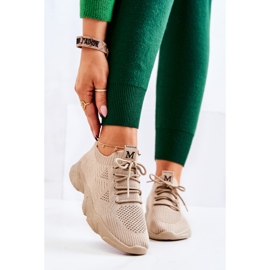 PS1 Tênis Tênis Esportivo Tecido Bege Escuro Nolene 2