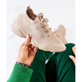 PS1 Tênis Tênis Esportivo Tecido Bege Escuro Nolene 1