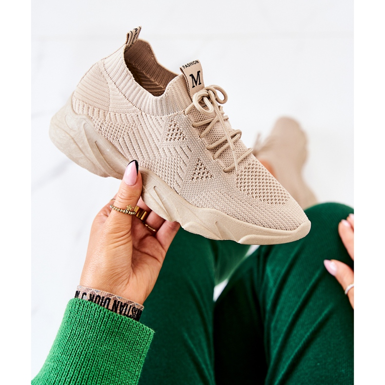 PS1 Tênis Tênis Esportivo Tecido Bege Escuro Nolene 1