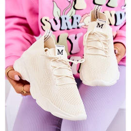 PS1 Tênis Esportes Tênis Tecido Bege Claro Nolene 1 PS1 Tênis Esportes Tênis Tecido Bege Claro Nolene 1