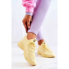 PS1 Tênis de material de tênis esportivo amarelo Nolene 2
