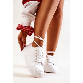 PS1 Tênis em uma enorme plataforma branca Suzane branco 1