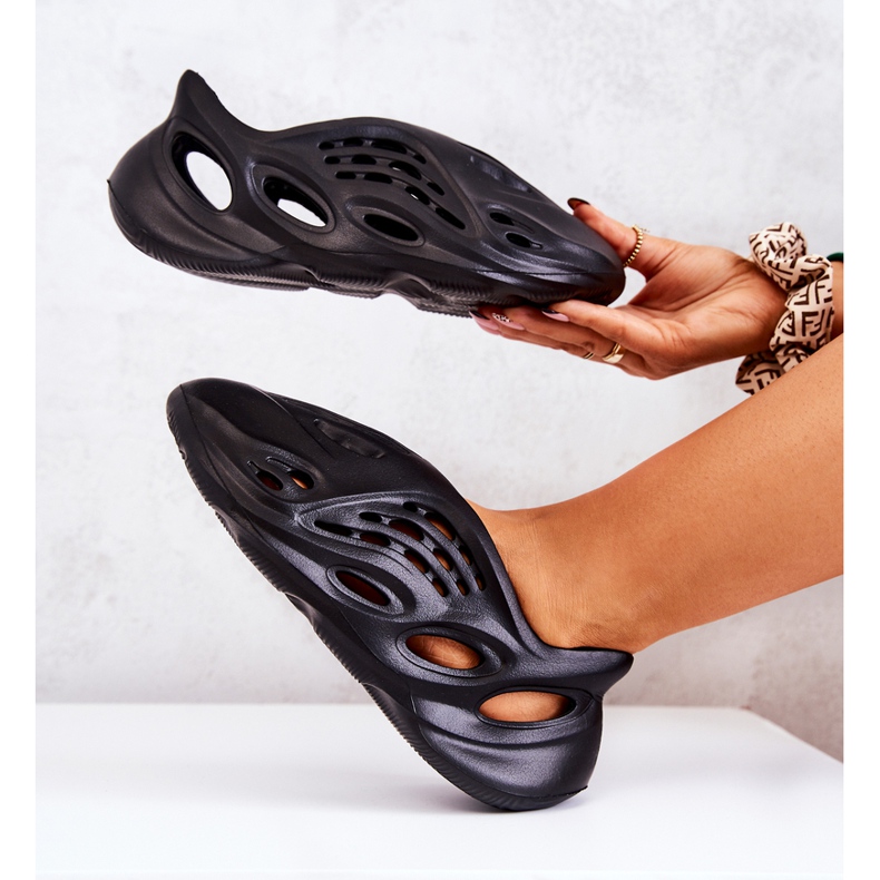 PS1 Tênis esportivo leve de espuma preta na onda preto 2