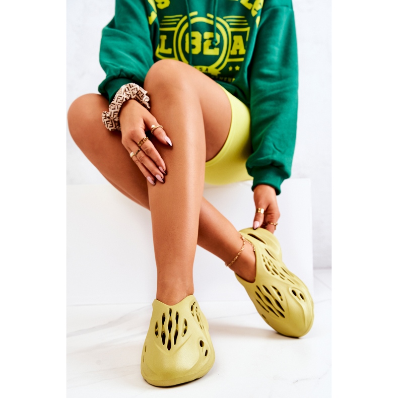 PS1 Tênis esportivo leve de espuma verde na onda multicolorido 1