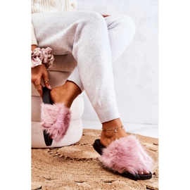 PM1 Chinelos com pele, Pollie rosa de borracha 2