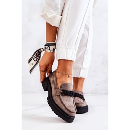 PL5 Mocassim Mocassim de camurça La.Fi Cinza Safira bege 2