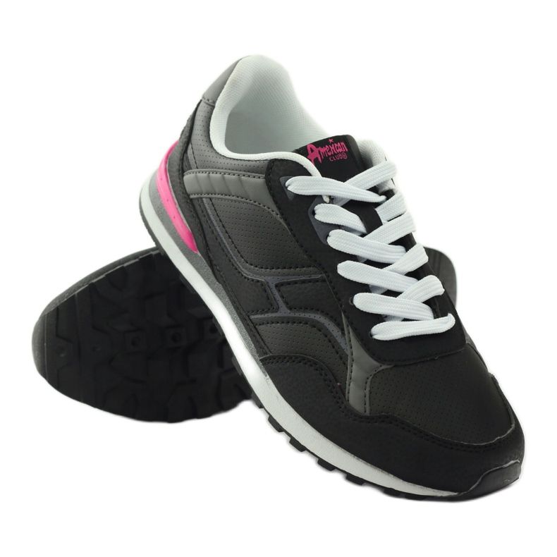 American Club C1 esportes jogging preto rosa 3