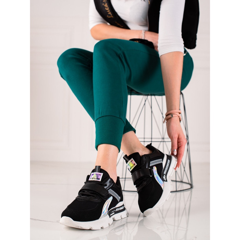 TRENDI Tênis esportivo com velcro preto 1