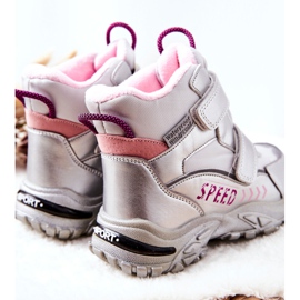 PJ2 Botas de neve quentes com velcro prata Percy cinza 2