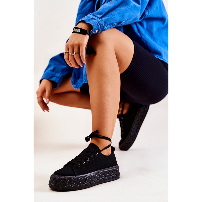 PS1 Tênis em uma enorme plataforma preta de Suzane preto 2