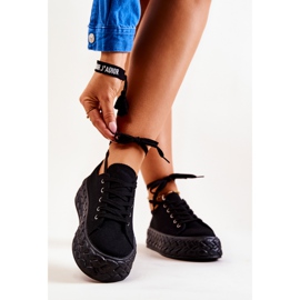 PS1 Tênis em uma enorme plataforma preta de Suzane preto 1