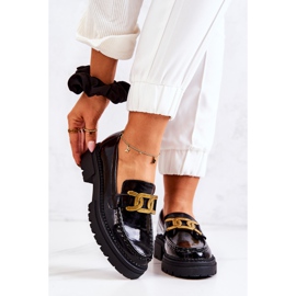 PL5 Mocassins Lacados Com Decoração La.Fi Preto Laurene 2