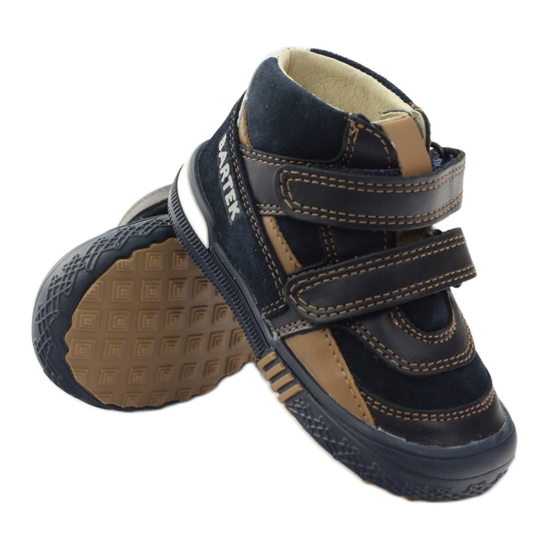 Sapatos profiláticos Bartek 91756 novos azul-marinho marrom branco 3