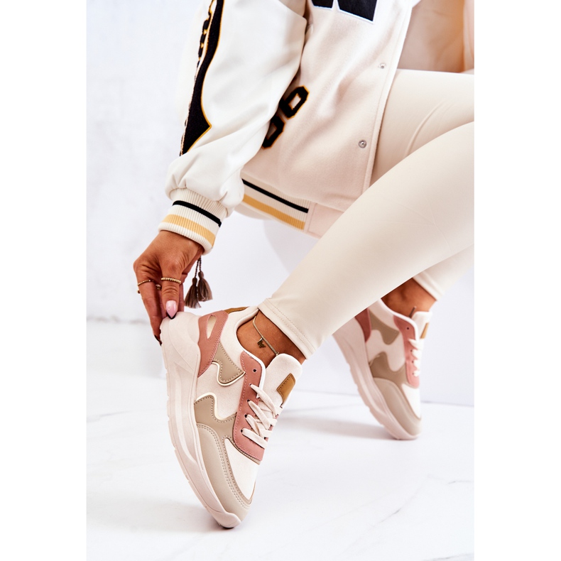 PS1 Tênis esportivo feminino Tênis Bege-Rosa Bethell 2