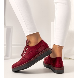 Sapatos Velay de mulher castanhos vermelho 1