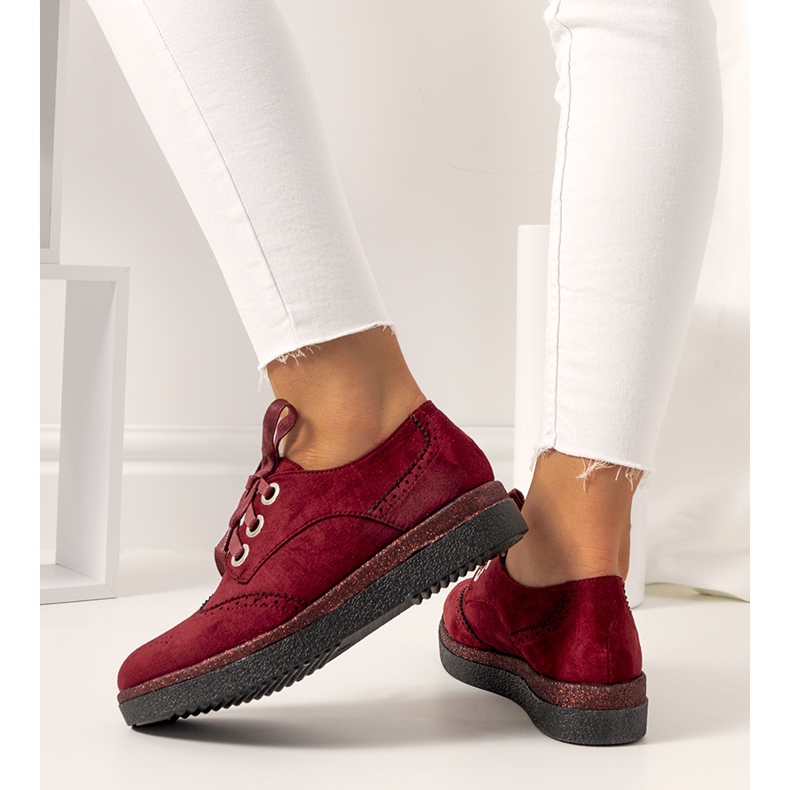 Sapatos Velay de mulher castanhos vermelho 1