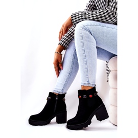 SEA Botas de salto femininas com cristais Black Macbeth preto 1 SEA Botas de salto femininas com cristais Black Macbeth preto 1