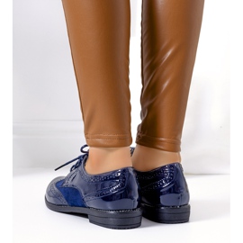 Sapatos oxford marinhos da Holanda azul marinho 1