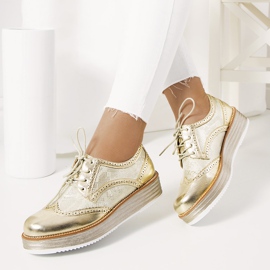Sapatos femininos de ouro Menard dourado 1