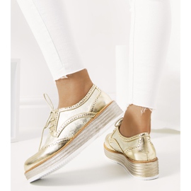 Sapatos femininos de ouro Menard dourado 2