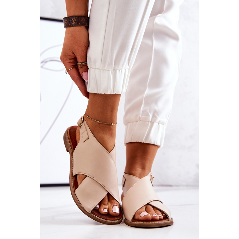 Lewski Shoes Sandálias de couro Lewski 3019 Bege 2