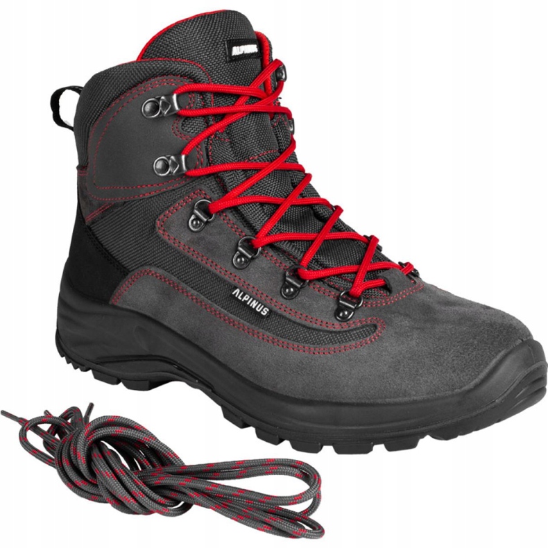 Sapatos de trekking Alpinus Brahmatal High Active GR43321 vermelho cinza 1