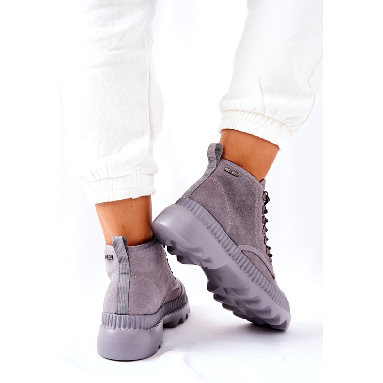 Botas de couro Big Star II274365 cinza 1