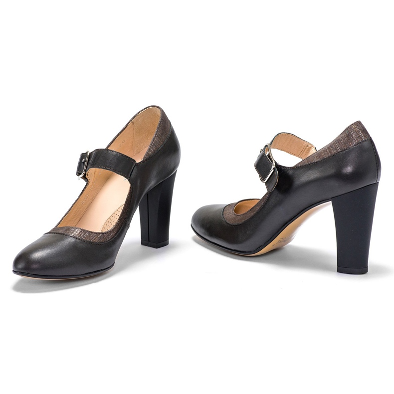 Marco Shoes Bombas Brown 0932P com fecho marrom 2