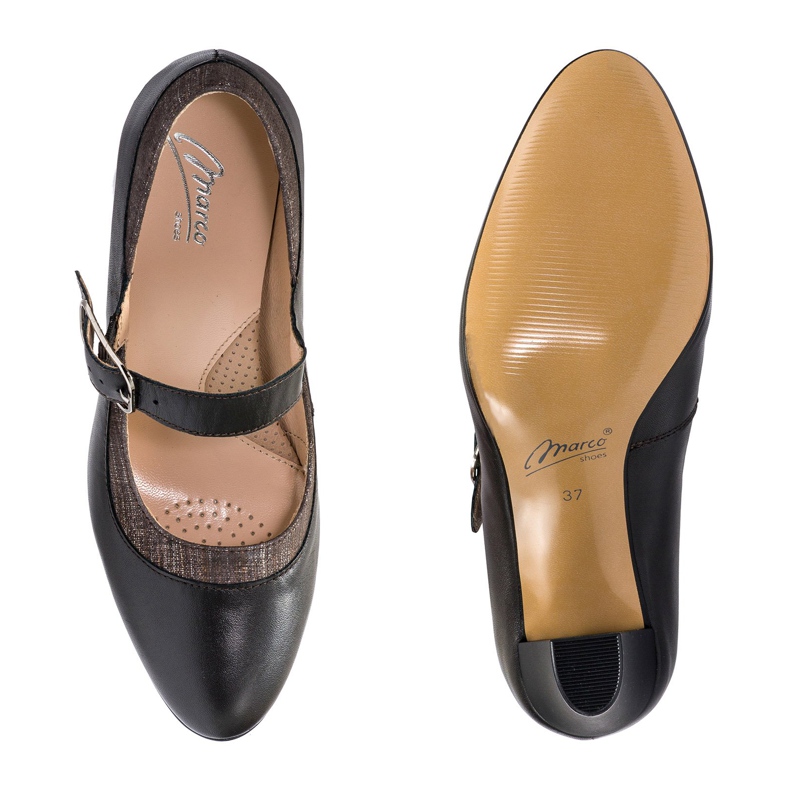 Marco Shoes Bombas Brown 0932P com fecho marrom 1