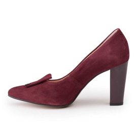 Sapatos de veludo marrom Marco Shoes 1008P com um enfeite vermelho 2 Sapatos de veludo marrom Marco Shoes 1008P com um enfeite vermelho 2