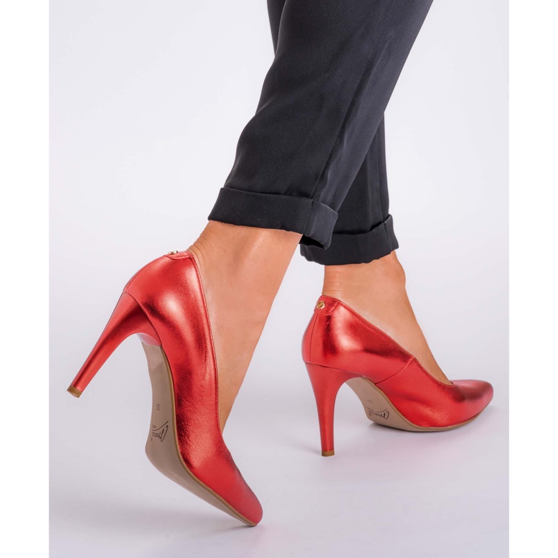 Marco Shoes Pregos vermelhos 0500P em uma cor brilhante 2