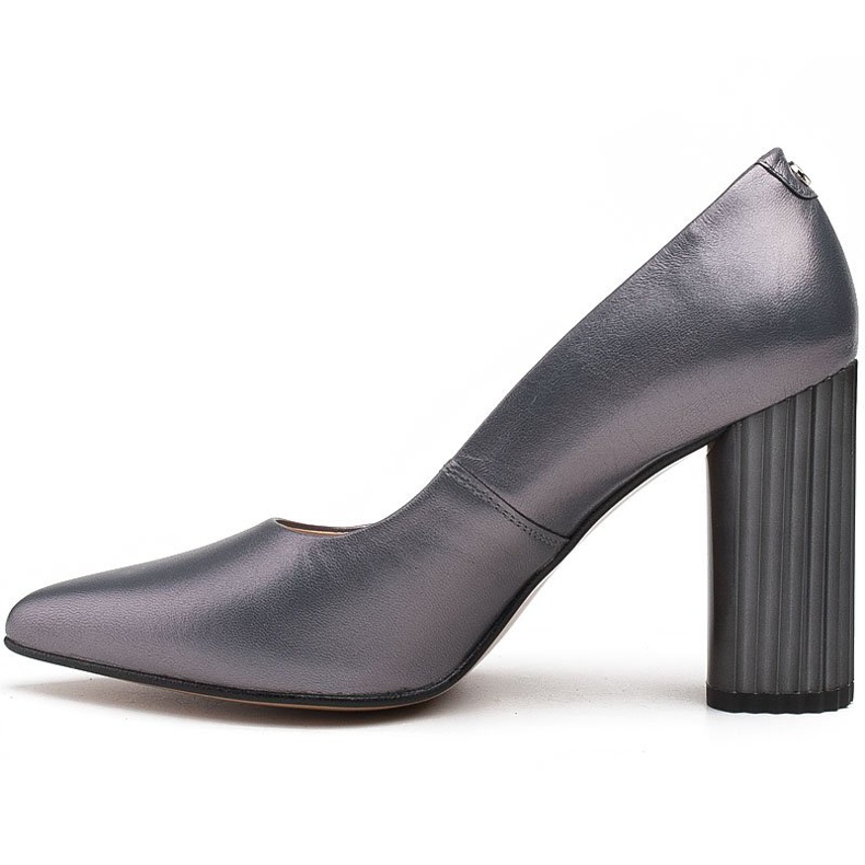 Marco Shoes Sapatos cinzentos com salto canelado cinza 2