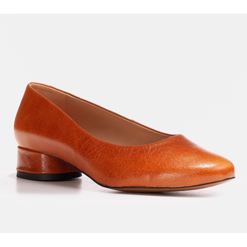 Marco Shoes Bailarinas de couro granulado marrom 1