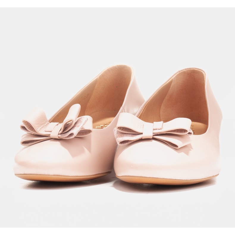Marco Shoes Bailarinas elegantes rosa 1811P com um laço 1