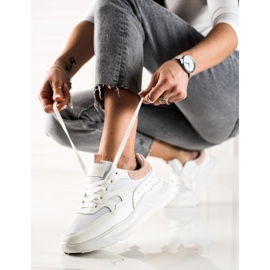 TRENDI Tênis elegantes com brilho branco 2