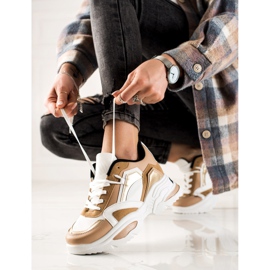 TRENDI Tênis da Moda branco marrom 1