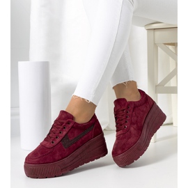 Tênis Borgonha com sola alta Botanical vermelho 1 Tênis Borgonha com sola alta Botanical vermelho 1