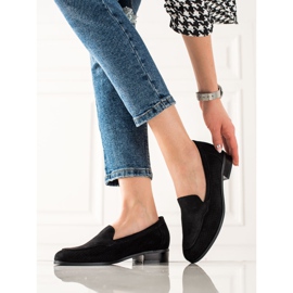 Vinceza sapatos de camurça a céu aberto preto 1