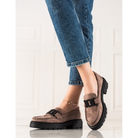 Mocassins da moda LA.FI bege marrom 1