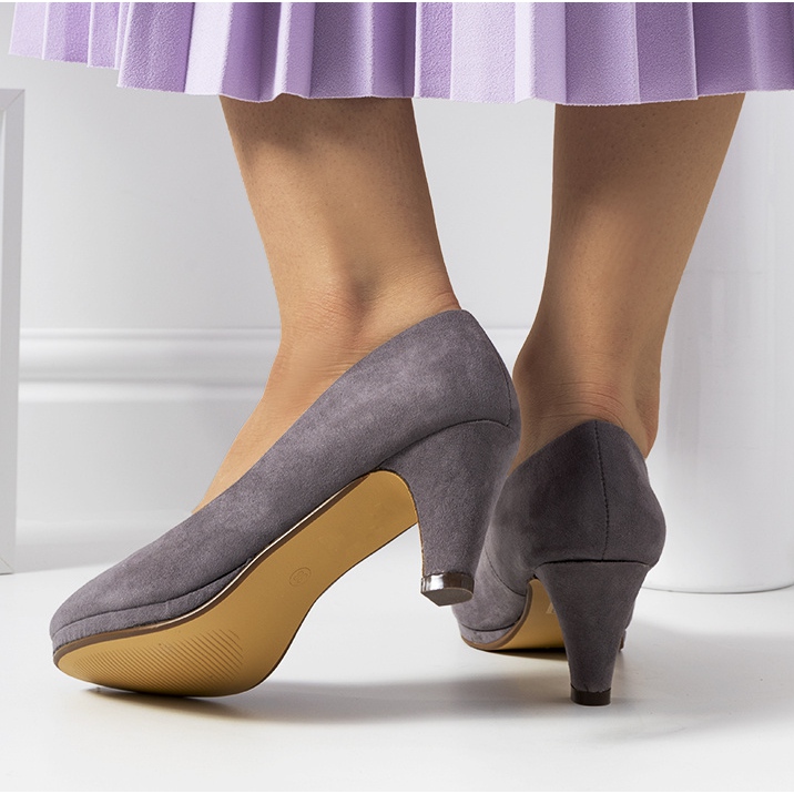 Bombas femininas Graphite Alves cinza 1