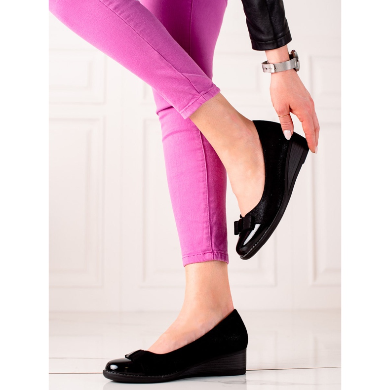 Bombas com brocado Vinceza preto 2