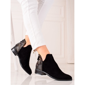 Botas pretas com corte Vinceza marrom preto 1