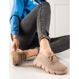 TRENDI Calçados esportivos marrons bege 1