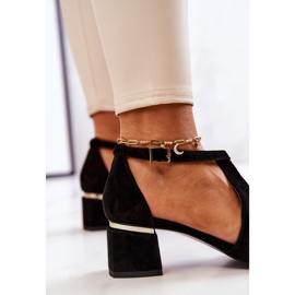 Sapatos de camurça no calcanhar Laura Messi 2309 Preto 1