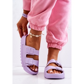 PS1 Chinelos de borracha na plataforma roxa Westie roxo 2