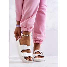 PS1 Chinelos de borracha na plataforma Westie White branco 1