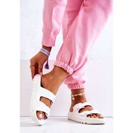 PS1 Chinelos de borracha na plataforma Westie White branco 2